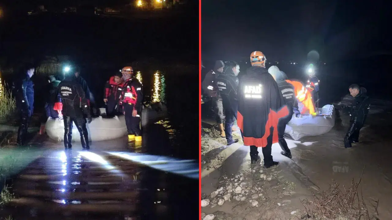 Diyarbakır Bismil'de selde mahsur kalan çoban kurtarıldı