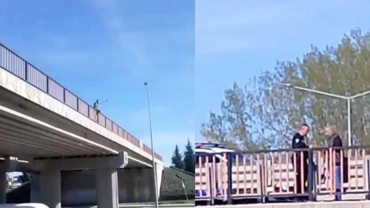 Eskişehir'de köprüde intihar girişimi : Trafikte uzun kuyruklar oluştu