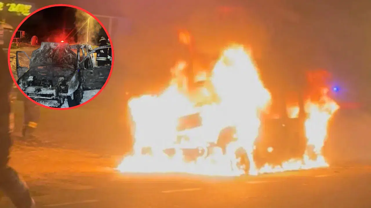 Çorlu'da seyir halindeki otomobil yandı : Sürücü gözyaşlarına boğuldu