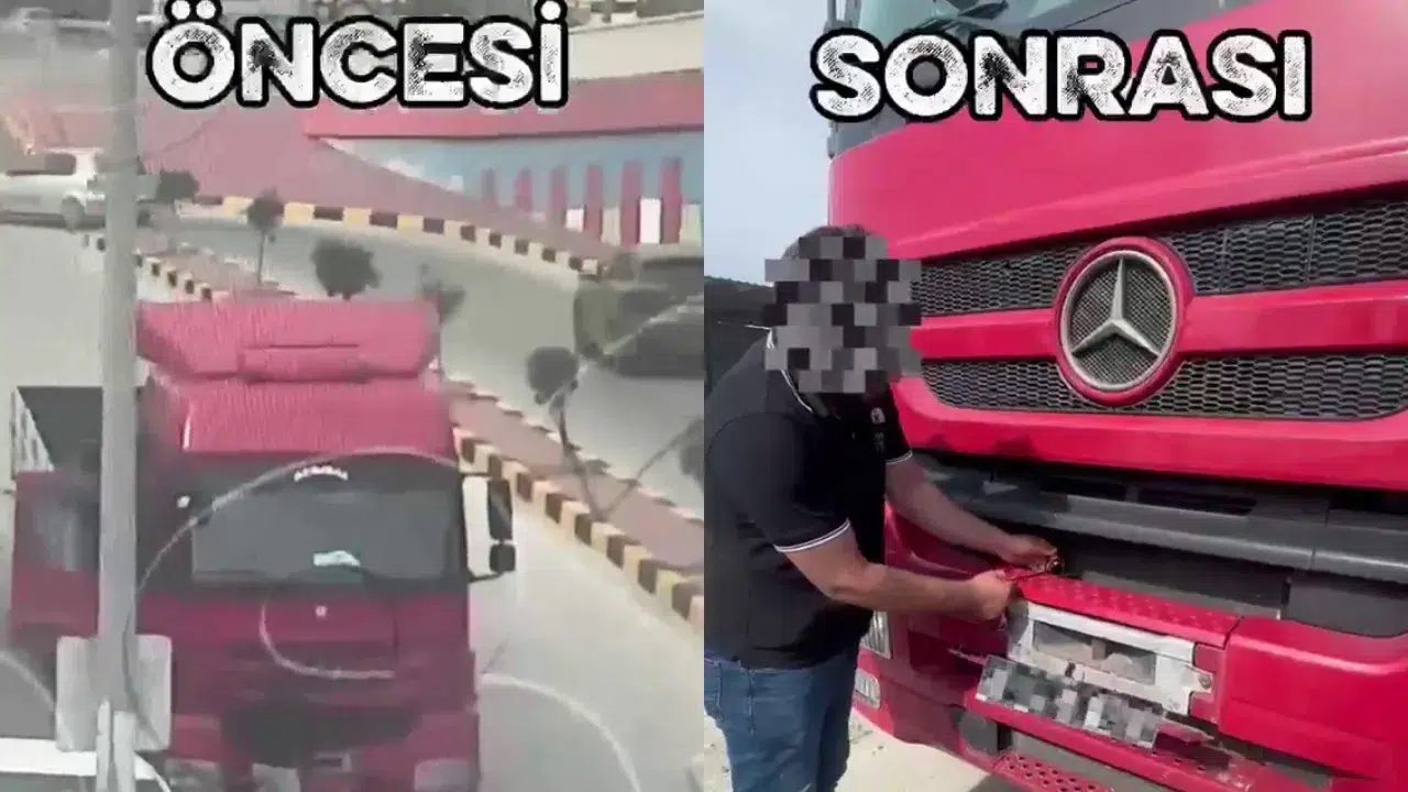 Hatay'da tır sürücüsü plakasını kapattı : 140 bin TL ceza yedi