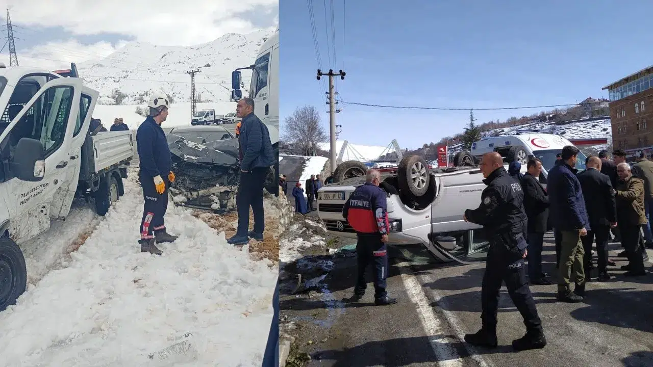 Bitlis'te peş peşe iki kaza : 12 kişi yaralandı