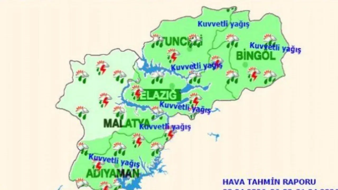 Meteoroloji uyardı : 4 ile kuvvetli yağış geliyor