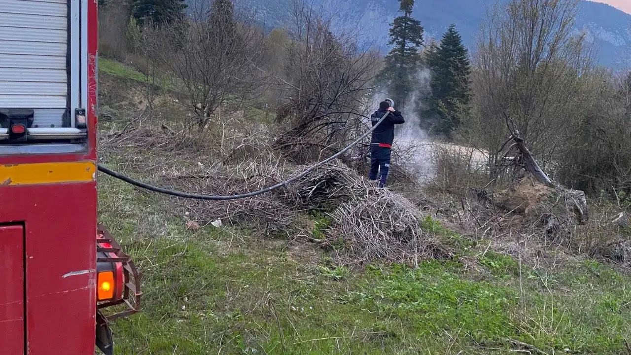 Kastamonu'da ormanlık alanda yangın çıktı