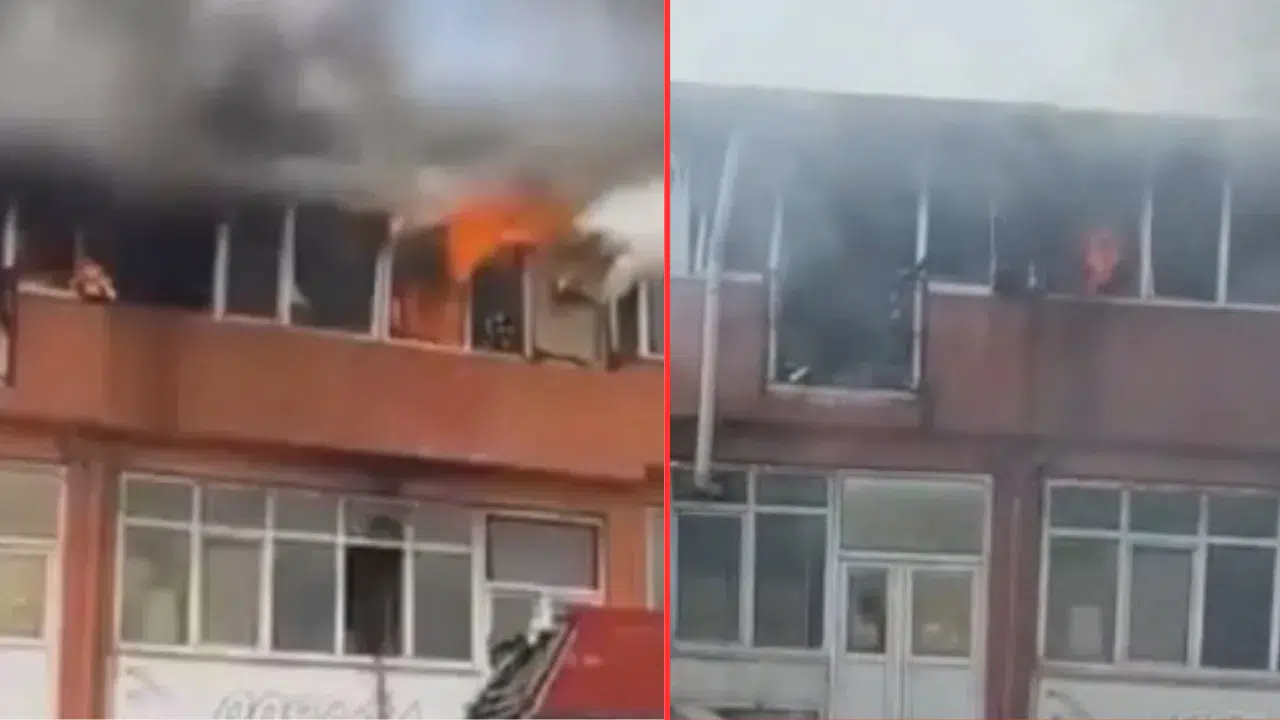 Gaziantep'te ayakkabı imalathanesi alevlere teslim oldu