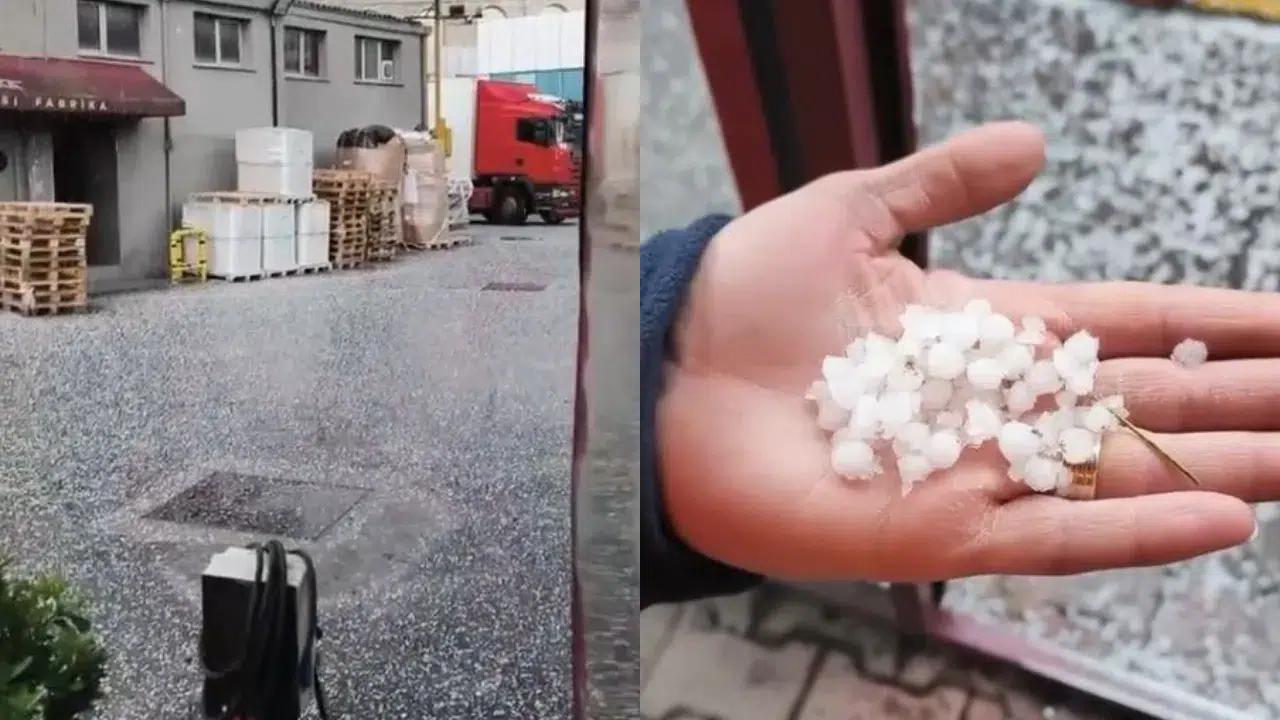 İstanbul'da fındık büyüklüğünde dolu yağdı