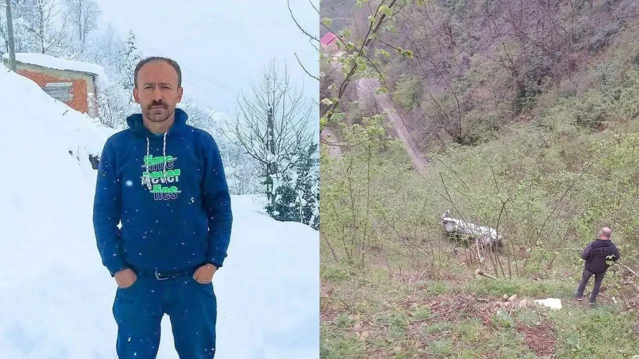Giresun'da feci kaza : Fındık bahçesine yuvarlanan sürücü hayatını kaybetti