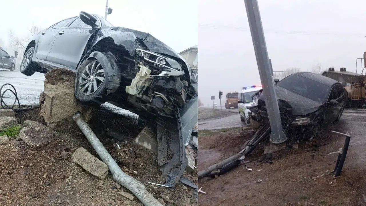 Ağrı Patnos'ta kaza : 2 kişi yaralandı