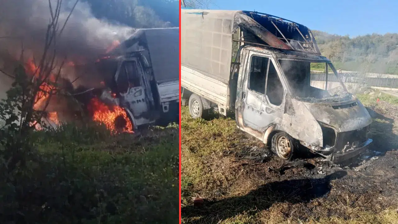 Zonguldak'ta seyir halindeyken yanan otomobil kullanılmaz hale geldi