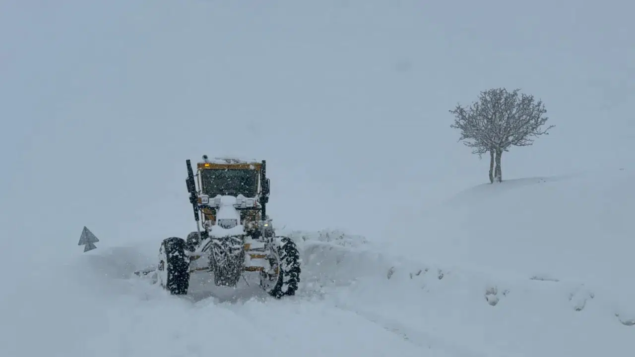 Muş'ta kar ve tipi : 55 köy yolu ulaşıma kapandı