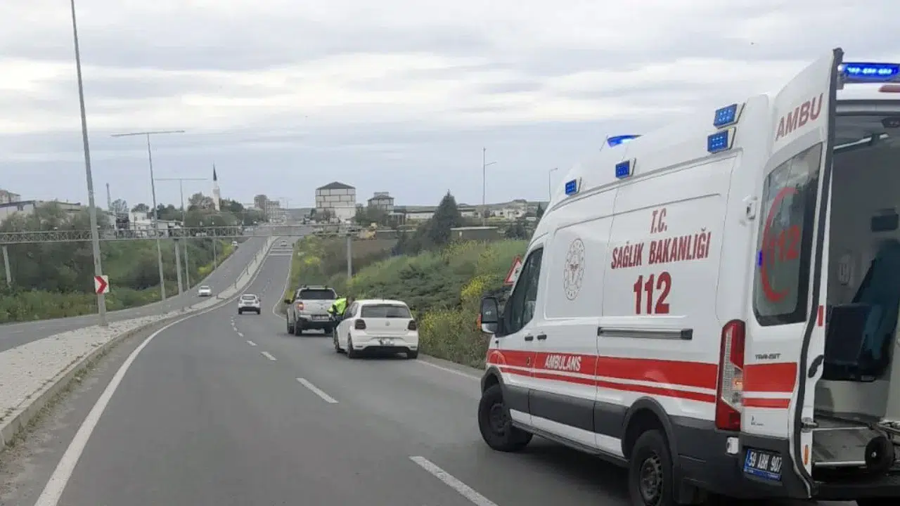 Tekirdağ'da trafik kazası : Yaya hastanelik oldu