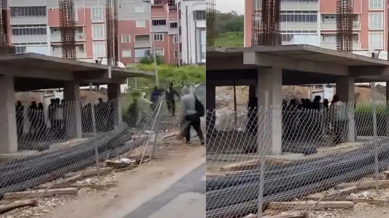 Bursa'da inşaat işçileri arasında taşlı sopalı kavga