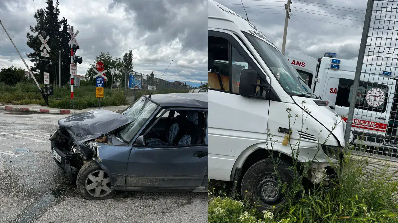 Burdur'da okul servisi ile otomobil çarpıştı : 7 yaralı