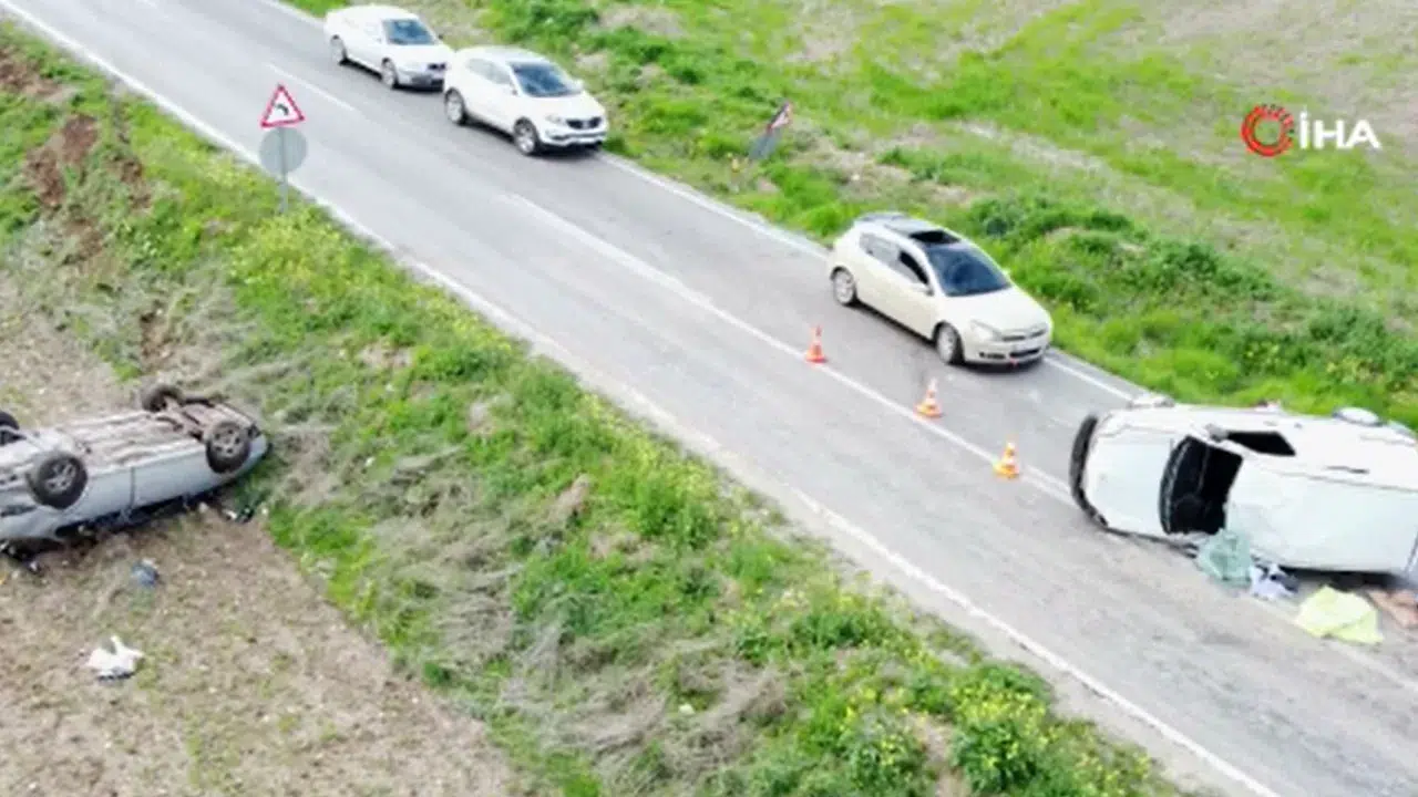 Çorum Alaca'da aynı noktada 2 kaza : 2 kişi yaralandı