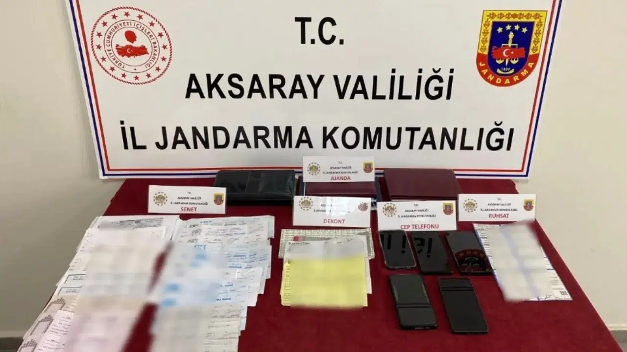 Aksaray’da tefeci operasyonu : Milyonluk senetler ele geçirildi, 3 şüpheli tutuklandı