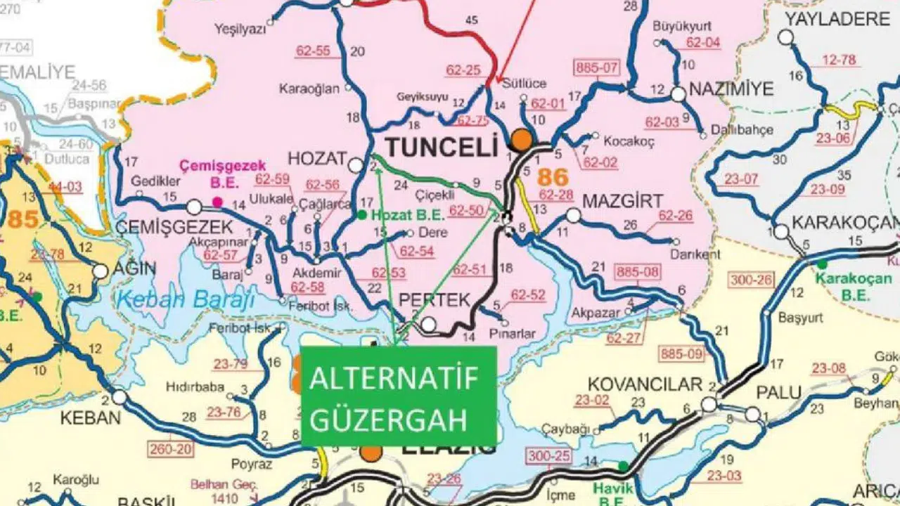 Tunceli - Ovacık kara yolu ulaşıma kapatılacak