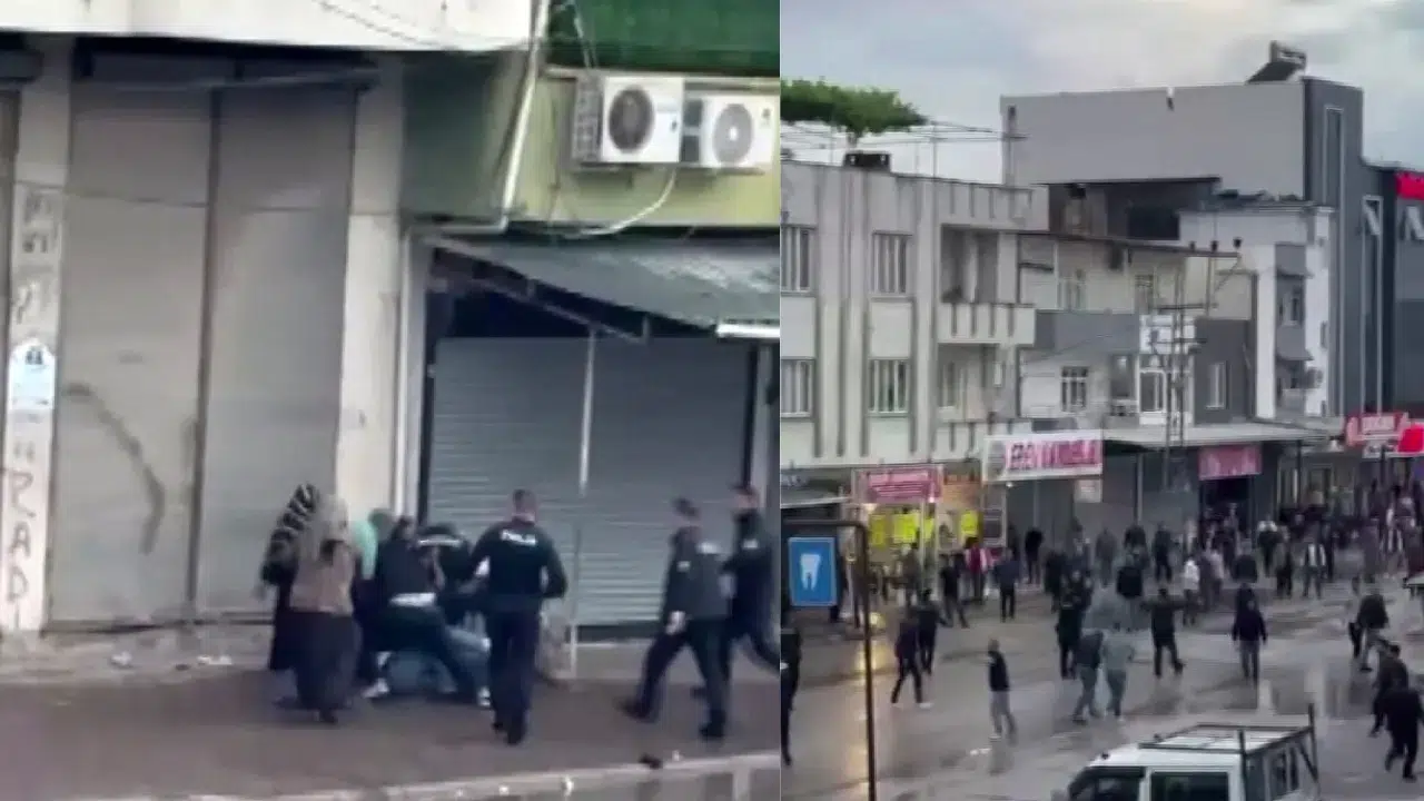 Adana'da kavga : Tekme ve yumruklar havada uçuştu