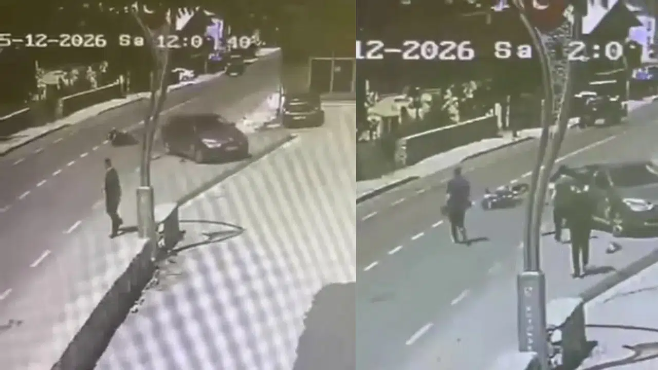 Kocaeli Kartepe'de kaza : Motosiklet sürücüsü yola savruldu