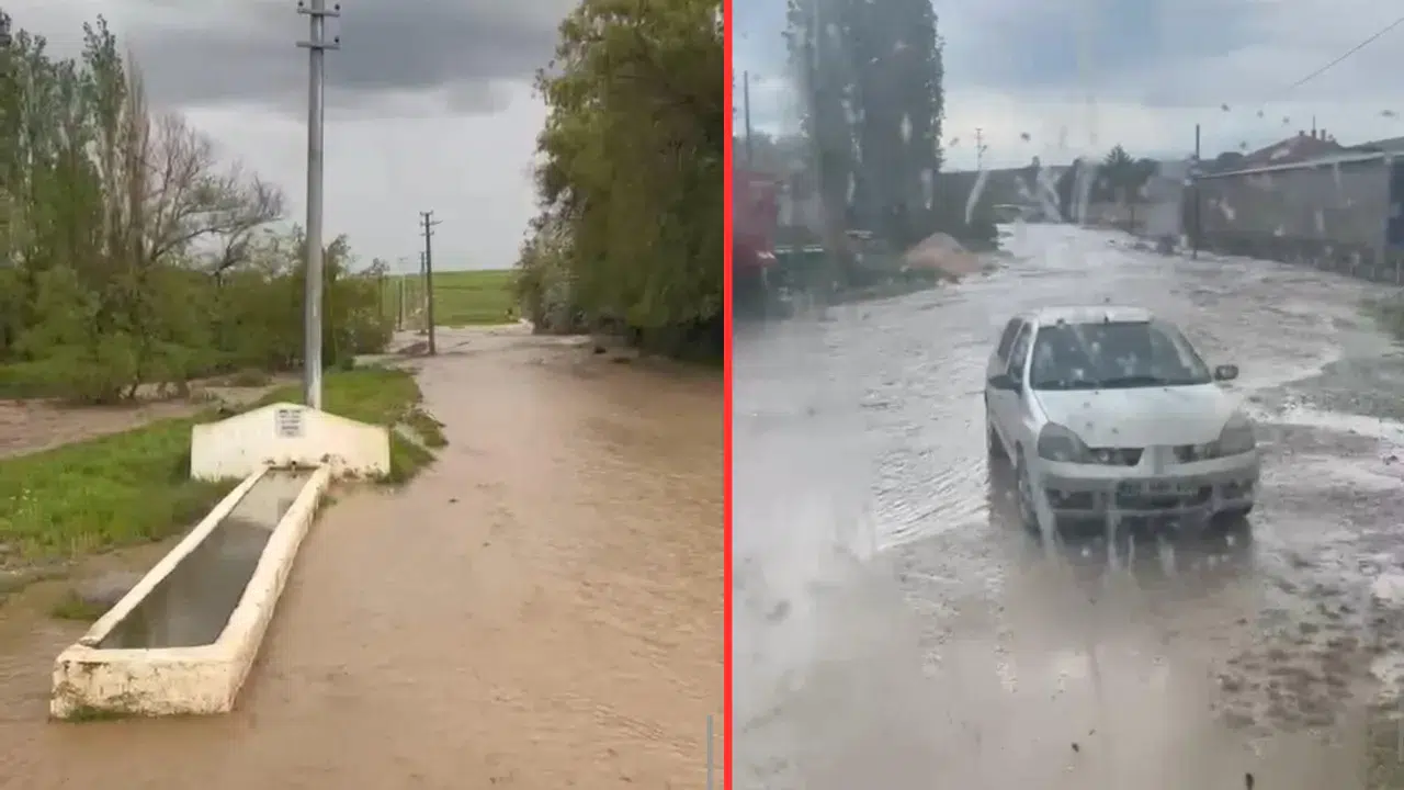 Kırşehir'de sağanak yağış sele neden oldu : 150 arı kovanı zarar gördü