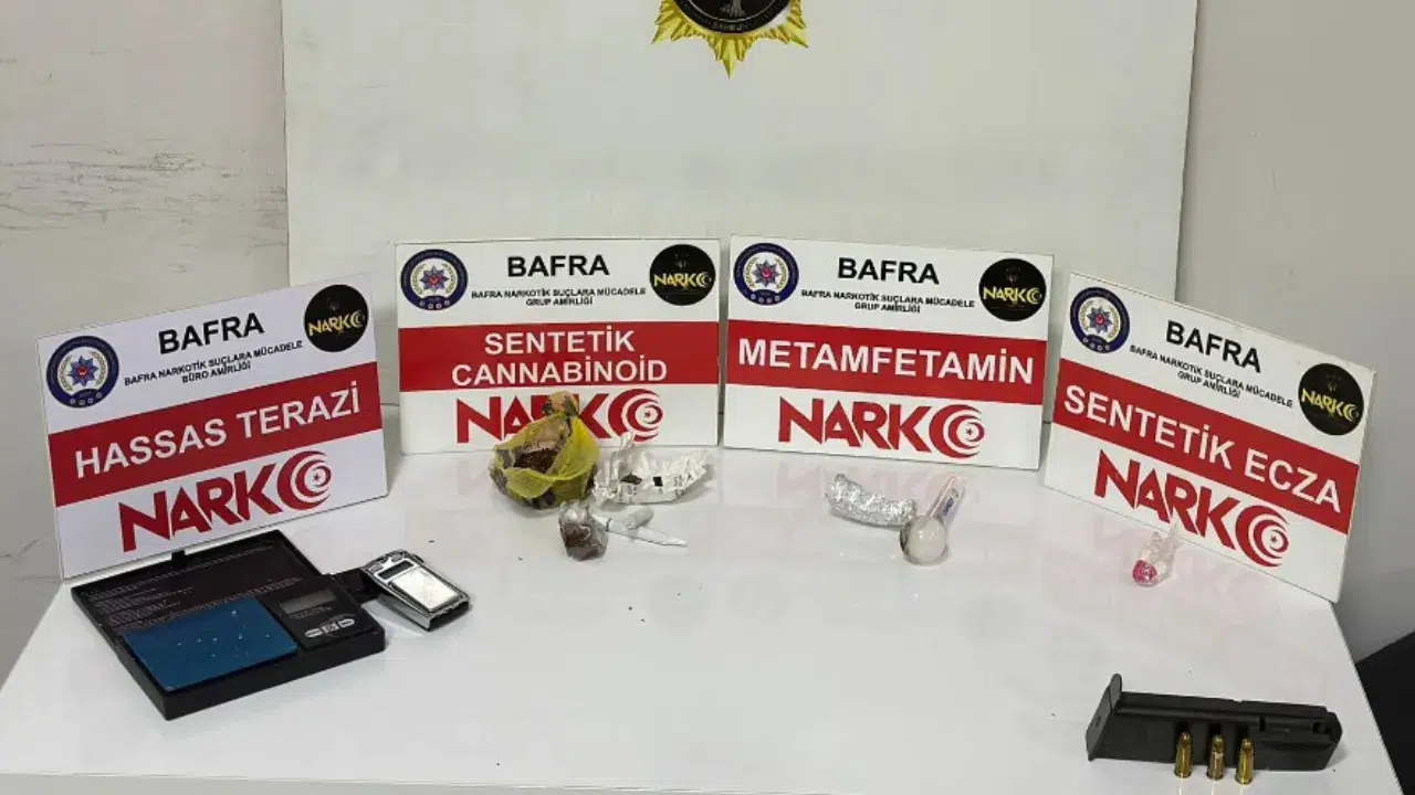 Samsun Bafra'da uyuşturucu operasyonu : 2 tutuklu