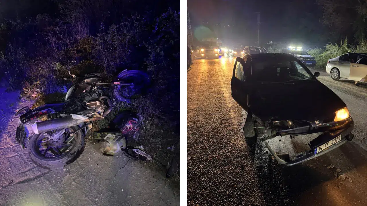 Zonguldak’ta alkollü sürücü dehşeti : Otomobil motosikletle kafa kafaya çarpıştı