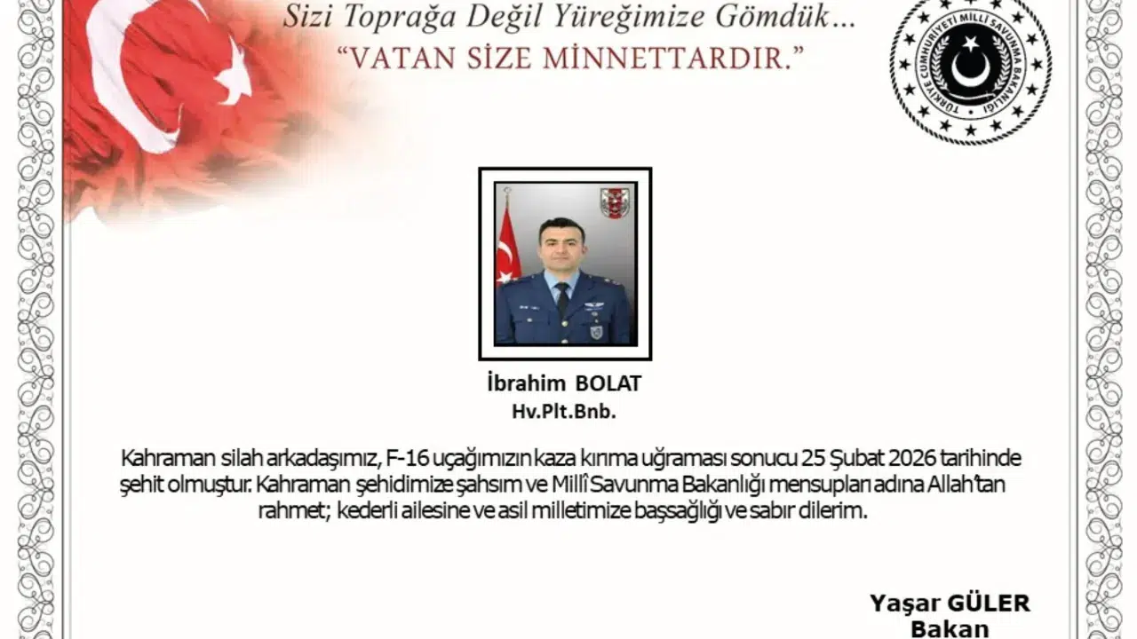 Balıkesir'de düşen F-16’da şehit olan pilotun kimliği açıklandı: İbrahim Bolat kimdir?