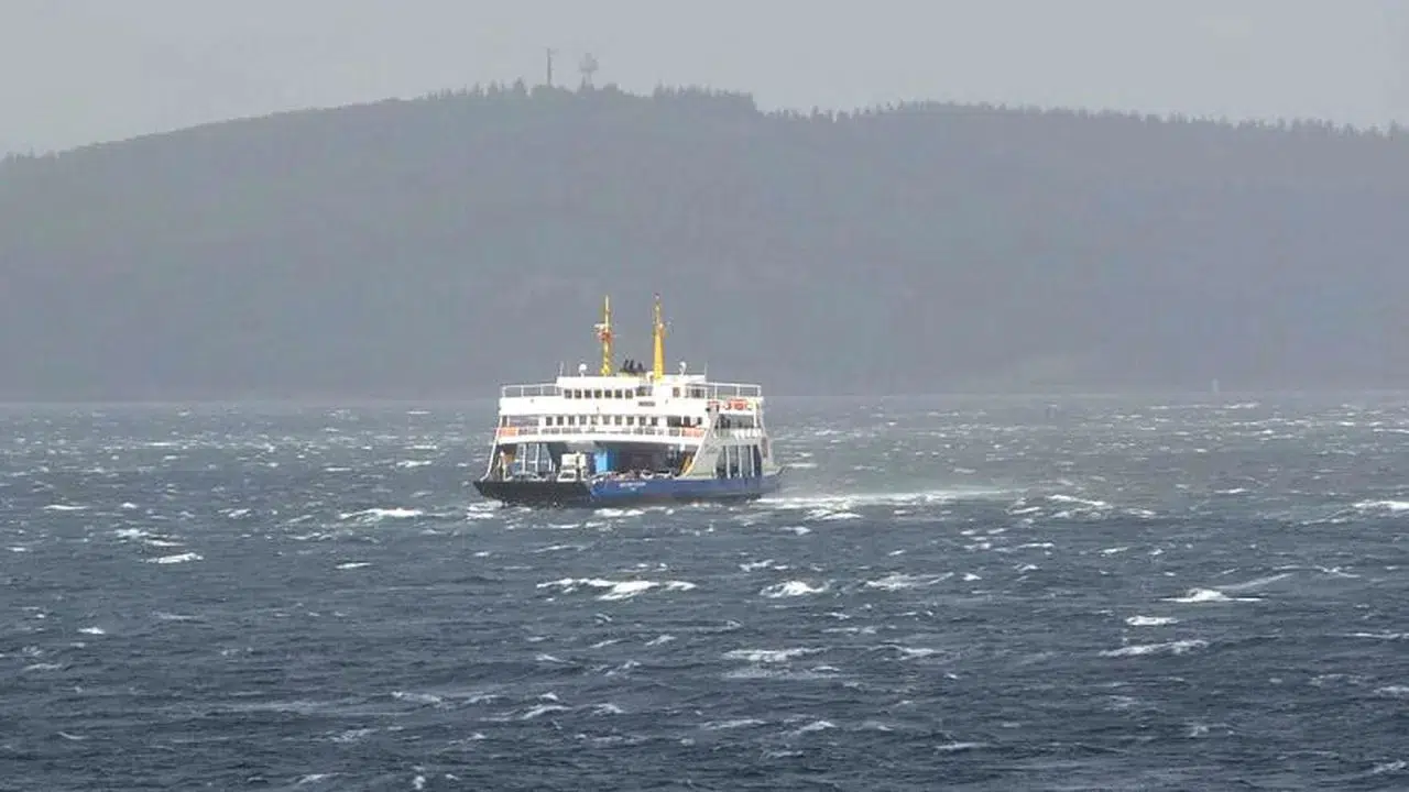 Kuzey Ege'de fırtına nedeniyle yarın yapılması planlanan feribot seferleri iptal edildi