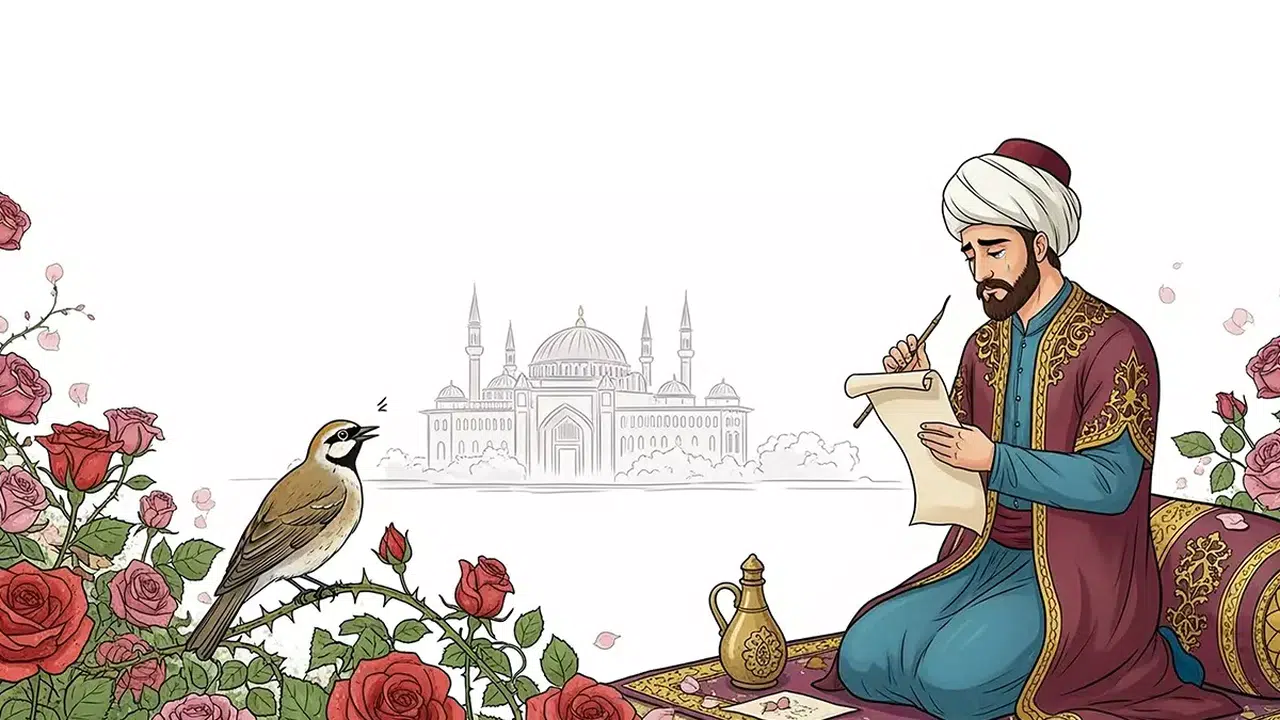 Türk hükümdarlarının sarayları şiir sanatının gelişiminde nasıl bir rol oynadı?