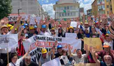 Maaşlarını alamayan maden işçilerinden yürüyüş eylemi