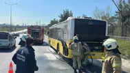 Eyüpsultan'da İETT otobüsünde yangın