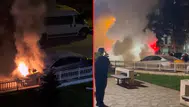 Karabük'te park halindeki otomobil alevlere teslim oldu