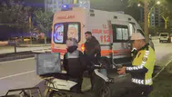 Aksaray'da kaza : Otomobil sürücüsü motosiklete çarpıp kaçtı