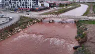 Sivas'ta yağış etkisi : Fadlum Irmağı coştu