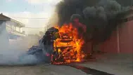 Hatay Kırıkhan’da saman yüklü tır alevlere teslim oldu