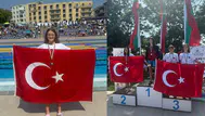 Milli yüzücü Ecrin Çevik'ten madalya