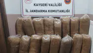 Kayseri'de kaçak tütün operasyonu : Yolcu otobüsünde 510 kilo tütün bulundu