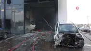 Nevşehir'de oto tamir dükkanında yangın : 5 kişi dumandan etkilendi