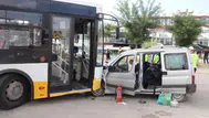 Karaman'da halk otobüsü ile ticari araç çarpıştı : 2'si çocuk 5 yaralı
