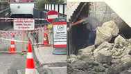 Tehlikeyi umursamadı : Çöken alt geçide girip demir kesti
