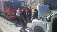 Siirt'te seyir halindeki araçta yangın paniği
