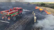 Edirne'de anız yangını köylerde paniğe neden oldu