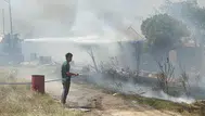 Edirne'de otluk alanda çıkan yangın bir evi küle çevirdi