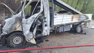 Afyonkarahisar’da seyir halindeki kamyonet alevlere teslim oldu