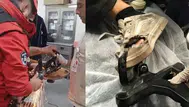 Motosiklet sürücüsünün ayağına demir saplandı