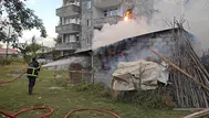 Muş'ta müstakil evin odunluğunda çıkan yangın söndürüldü