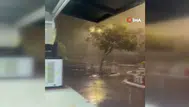 Antalya'da hortum şantiyeyi yerle bir etti