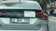Diyarbakır trafikte güldüren detay: Otomobiline acemiyim yazdı