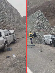 Elazığ'da otomobil istinat duvarına çarptı : Sürücü hayatını kaybetti