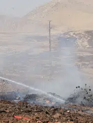 Mardin Kızıltepe'de anız yangını çıktı