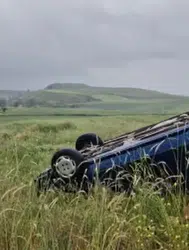 Çorum'da otomobil takla attı, 4 kişi yaralandı