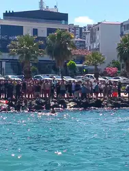 Samsun'da denizde korku dolu anlar